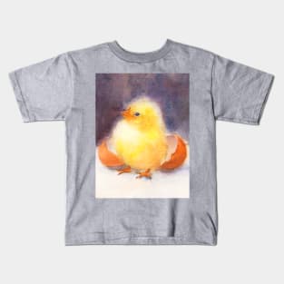 Newborn Chick Watercolor Painting Kids T-Shirt